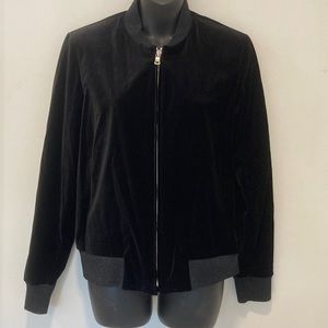 W by WORTH Black Zip Jacket Cotton Medium